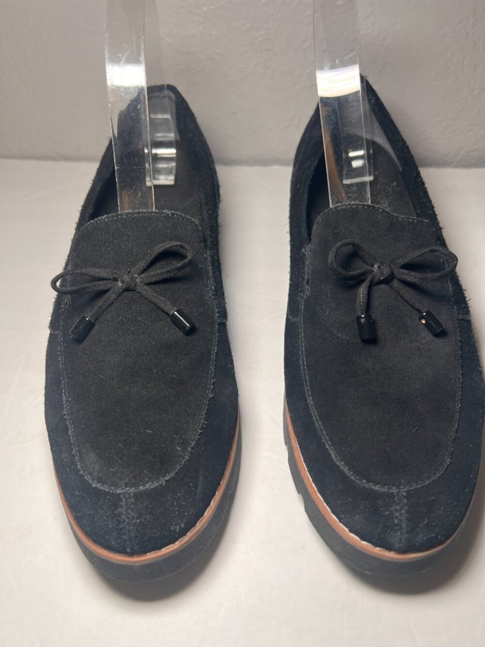 Vionic Women Size 8.5 Finley Suede Loafers Slip On Chunky Sole - Picture 4 of 12